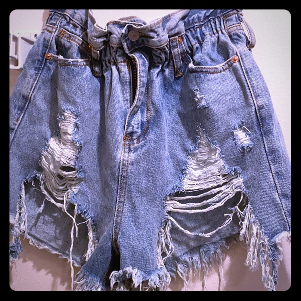 Denim shorts